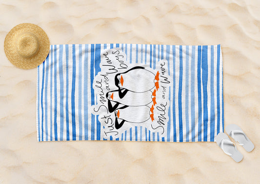 Smile & Wave Beach Towel