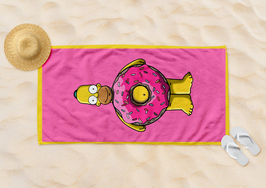 Homer Doughnut Beach Towel