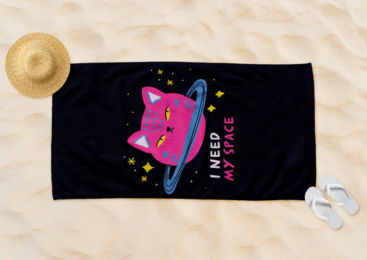 Need My Space Beach Towel