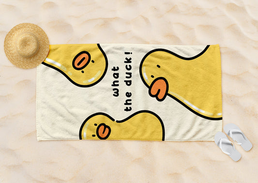 What the Duck! Beach Towel