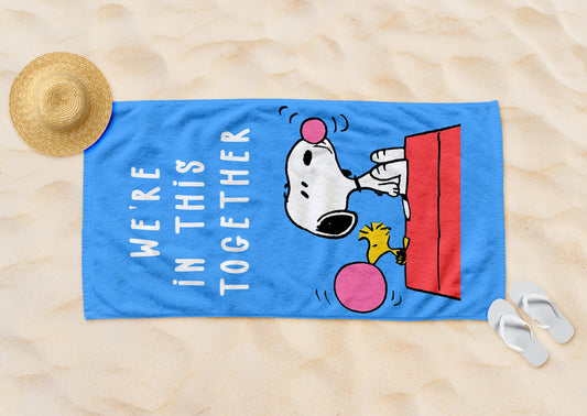 Snoopy Together Beach Towel