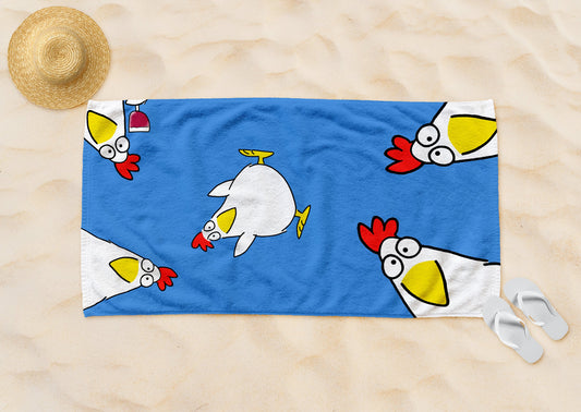 Chicken Beach Towel