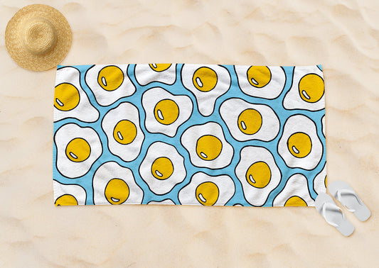 Eggs! Beach Towel