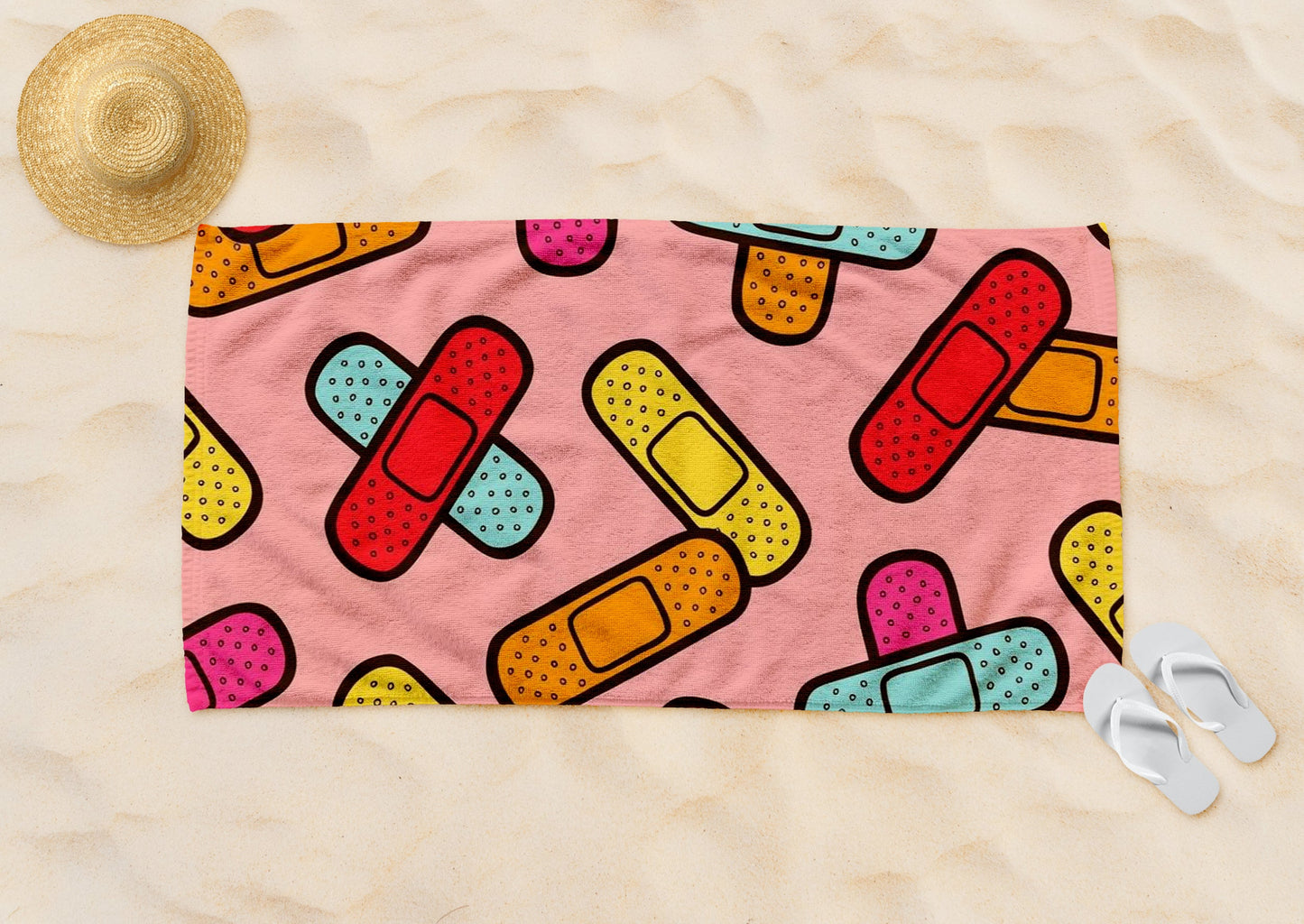 Band-aids Beach Towel