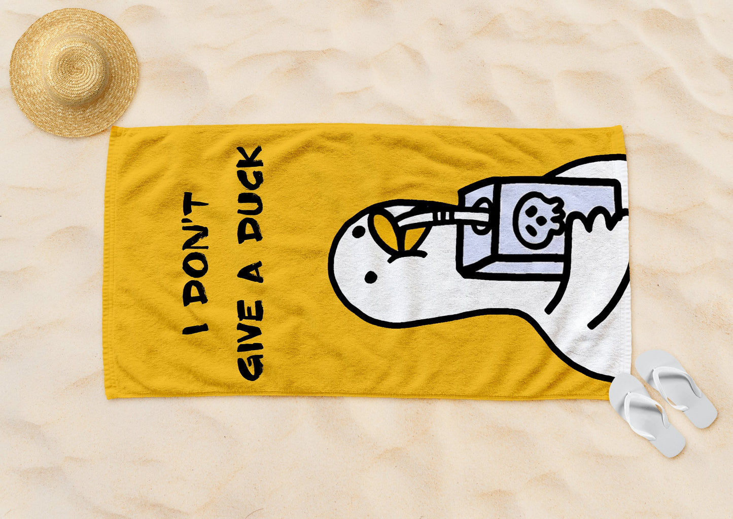 Don't Give a Duck! Beach Towel